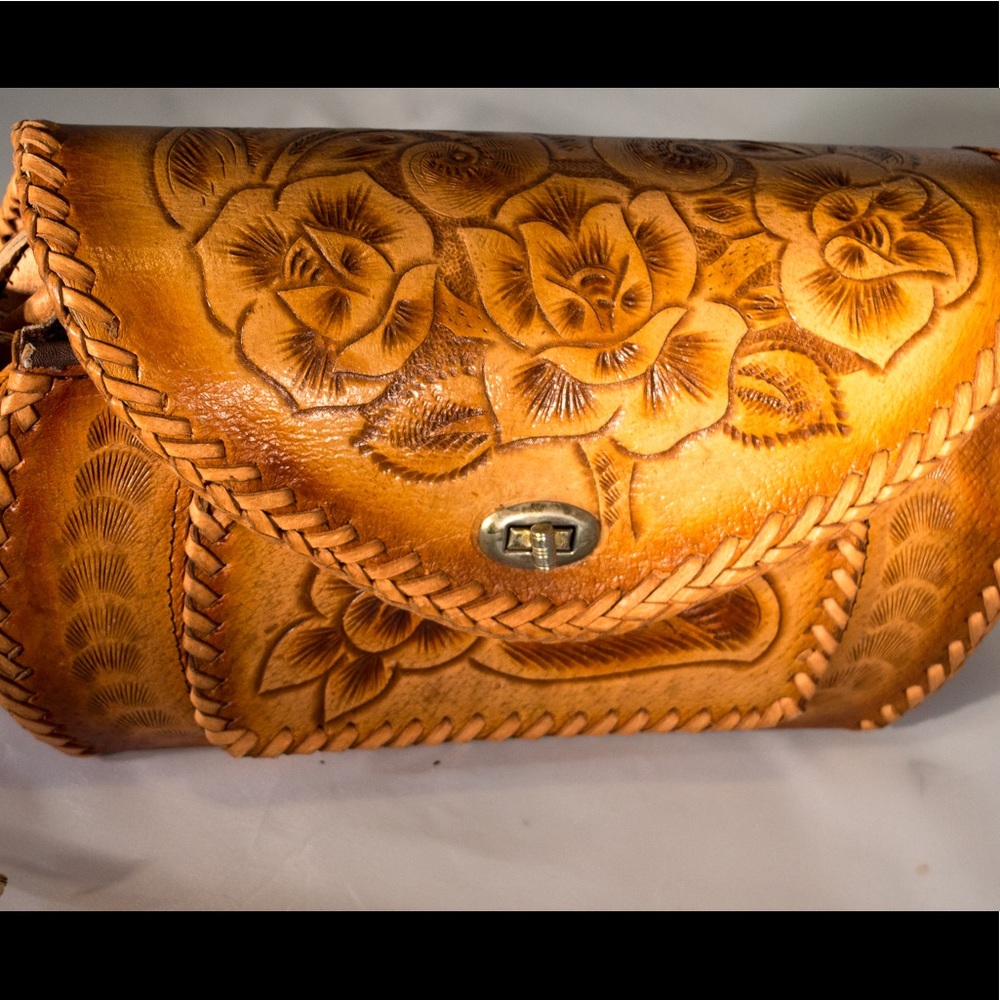 One of a kind carved bag
